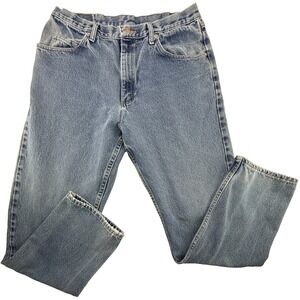 Wrangler Relaxed Fit Jeans Mens 36x34 Light Wash Workwear Denim
